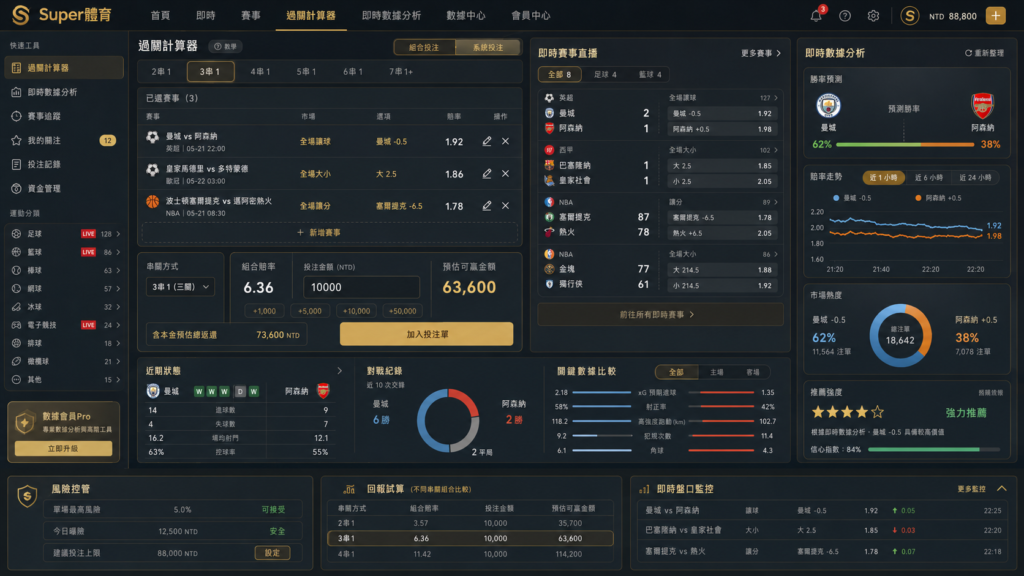 Super體育過關計算器與數據分析工具
