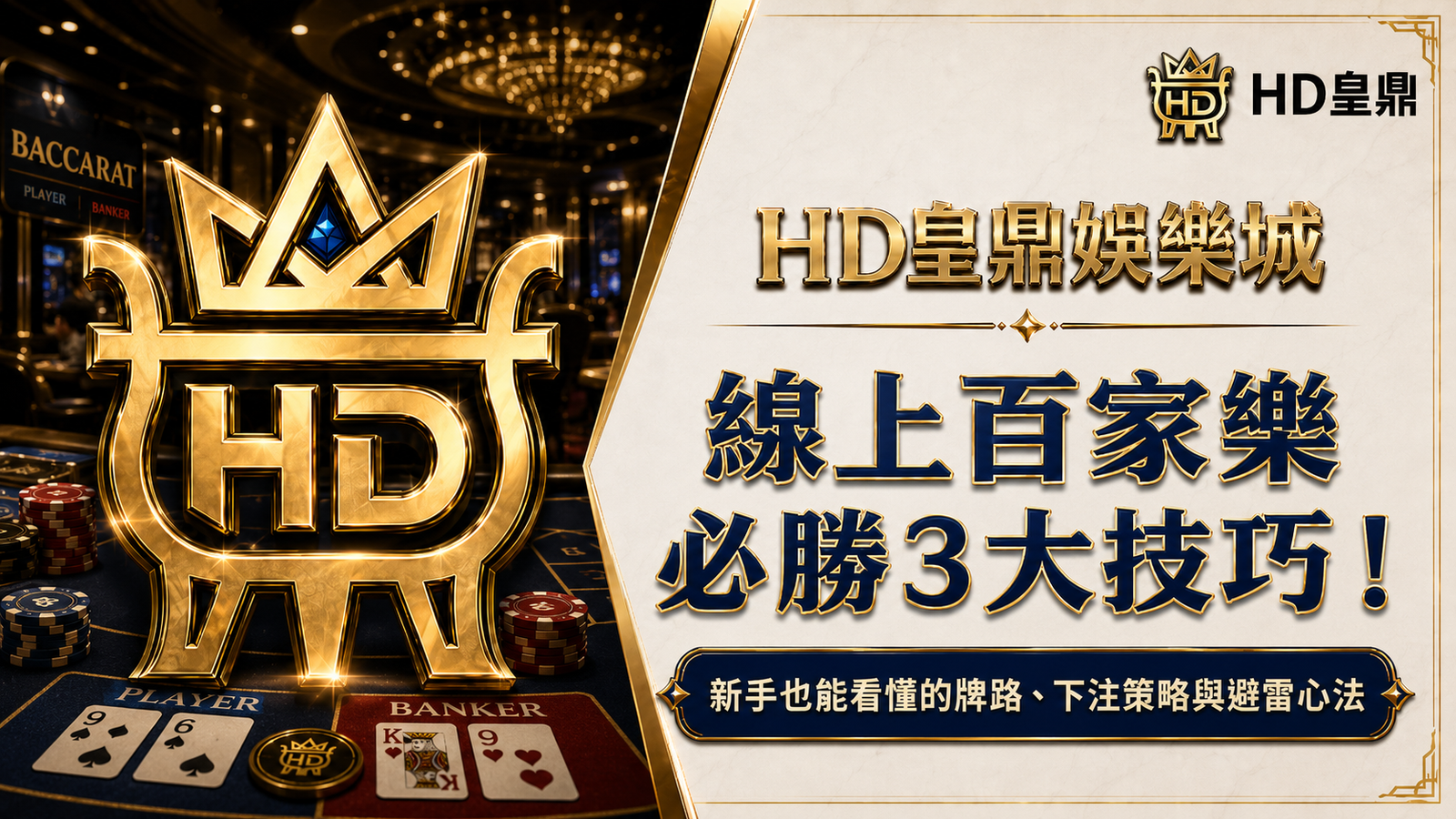 線上百家樂必勝3大技巧！新手也能看懂的牌路、下注策略與避雷心法